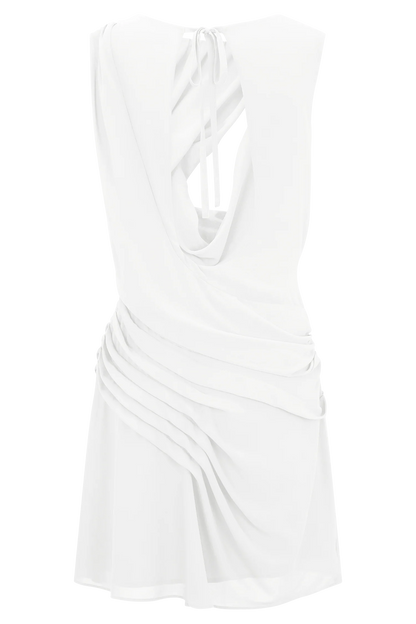 Oria Chiffon Mini Dress White