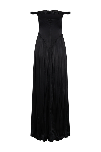 Coco Dropped Waist Maxi Dress Black