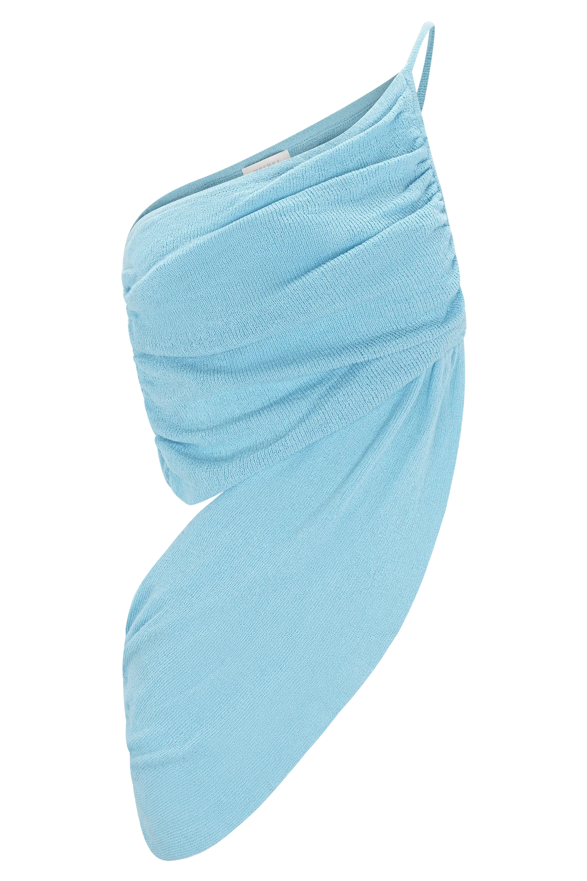 Corah Drape Knit Top Cyan Blue