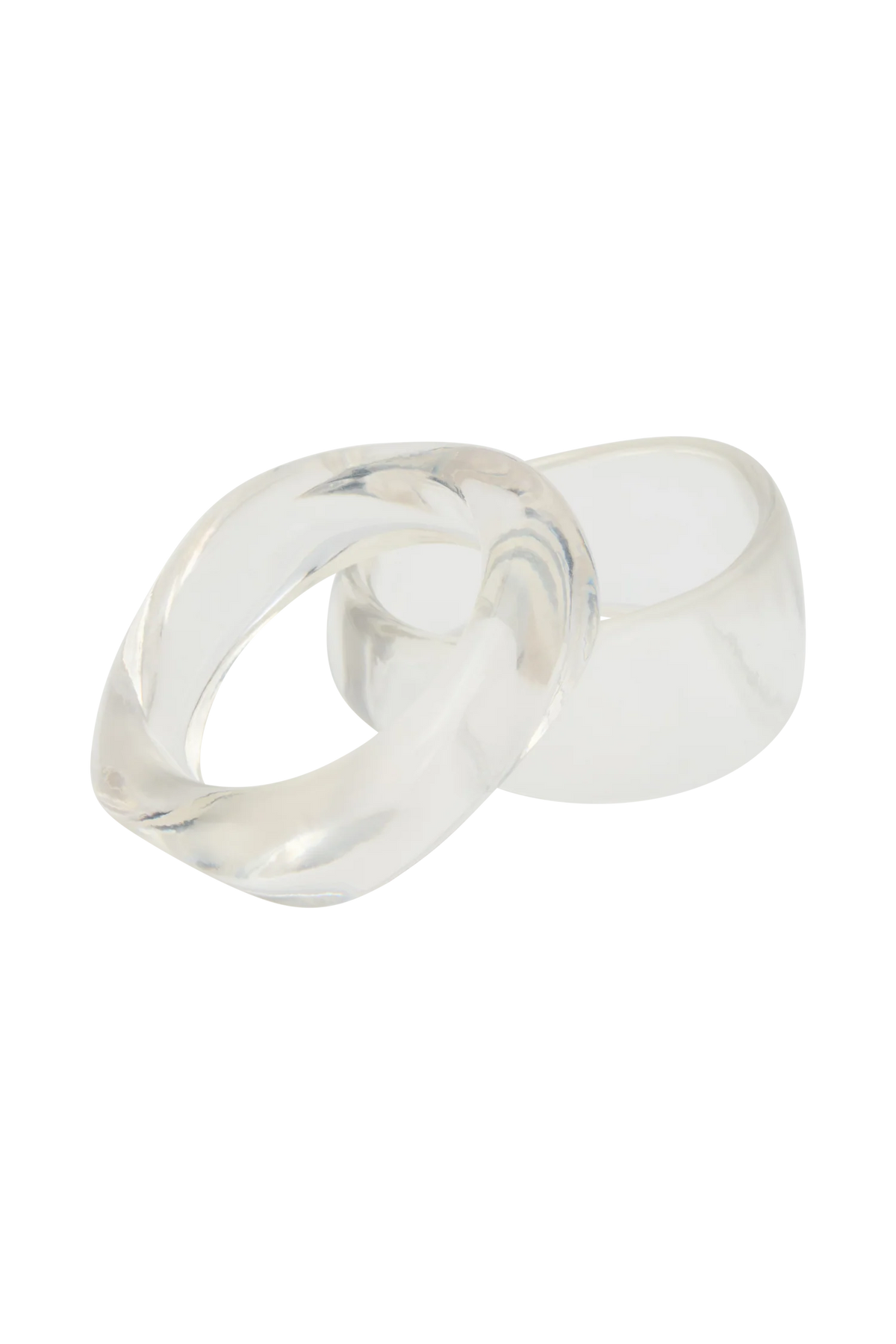Marah Resin Bangle Set Clear