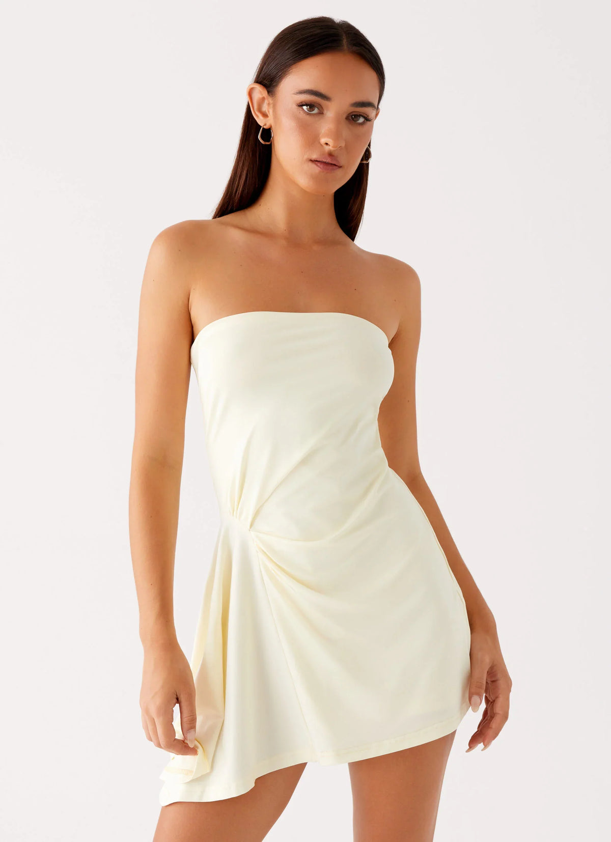 Sana Strapless Mini Dress Yellow