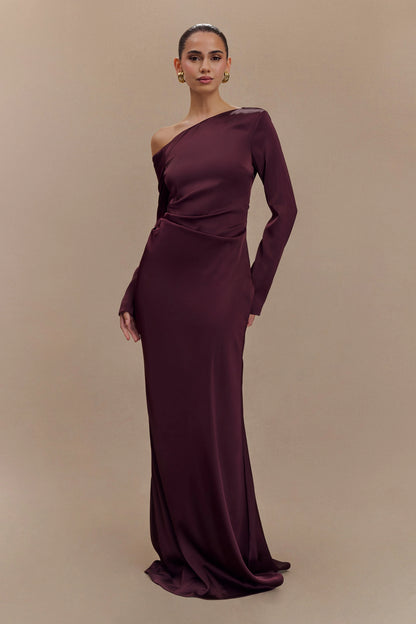 Avery Long Sleeve Maxi Dress Plum