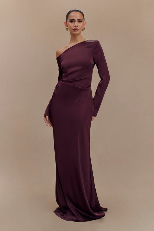 Avery Long Sleeve Maxi Dress Plum