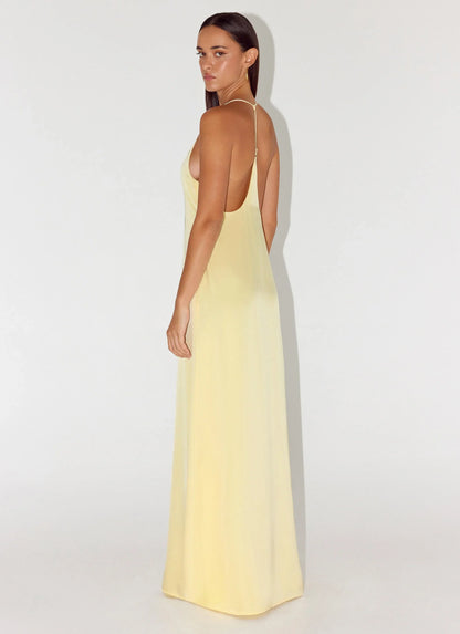 Fine Line Maxi Dress Yellow