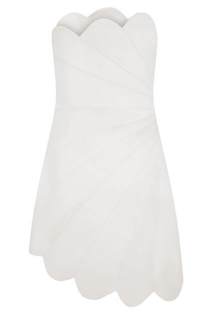 Atenea Satin Mini Dress White