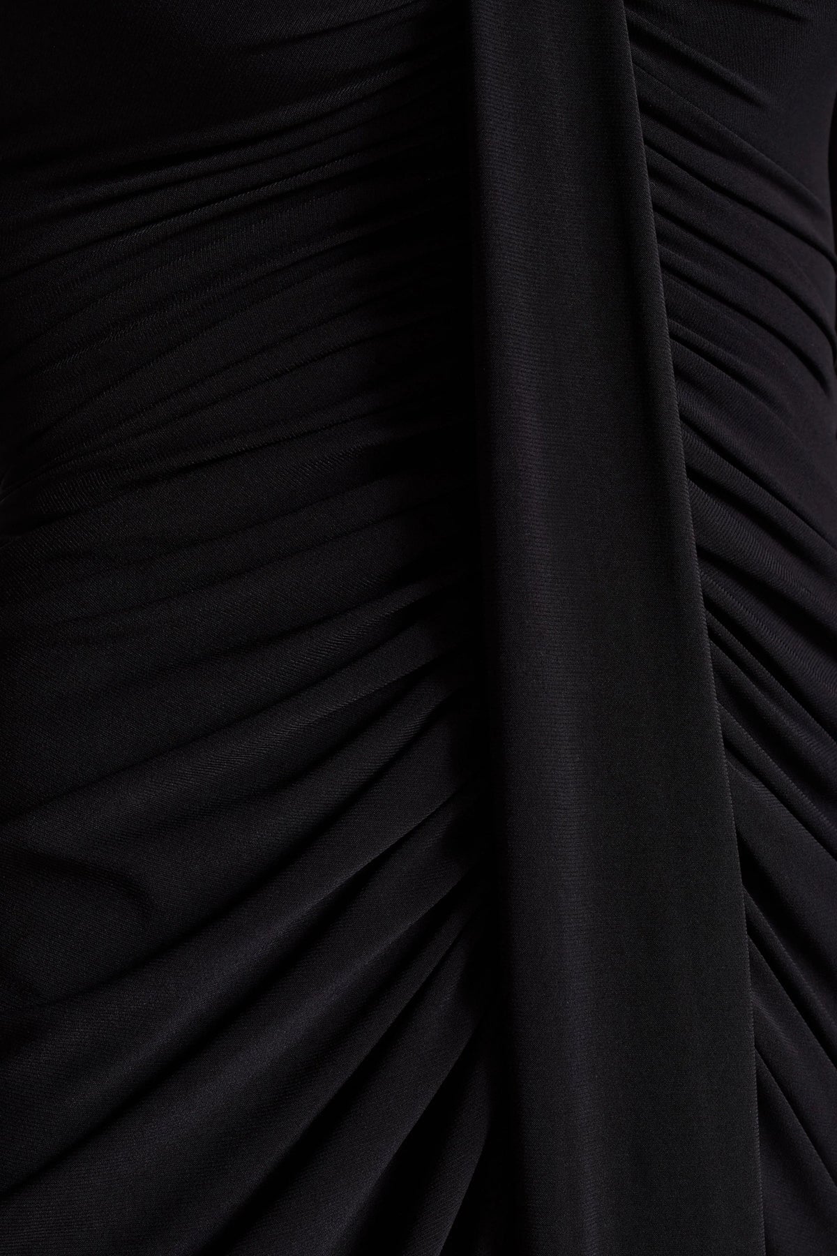 Rosetta Black Sweetheart Neck Midi Dress With Sheer Sleeves