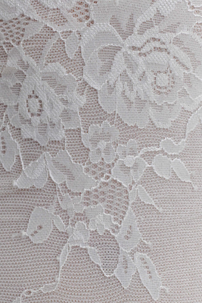 Jasper Sheer Plunge Lace Bodysuit Ivory
