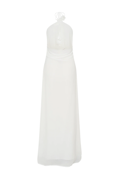 Rosalia Cowl Neck Maxi Dress White