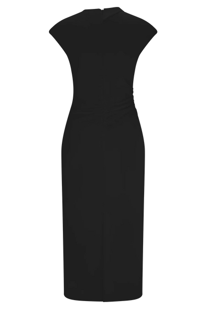 Lorena Cotton Midi Dress Black