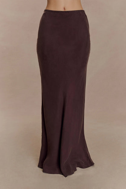 Violeta Maxi Skirt Dark Chocolate