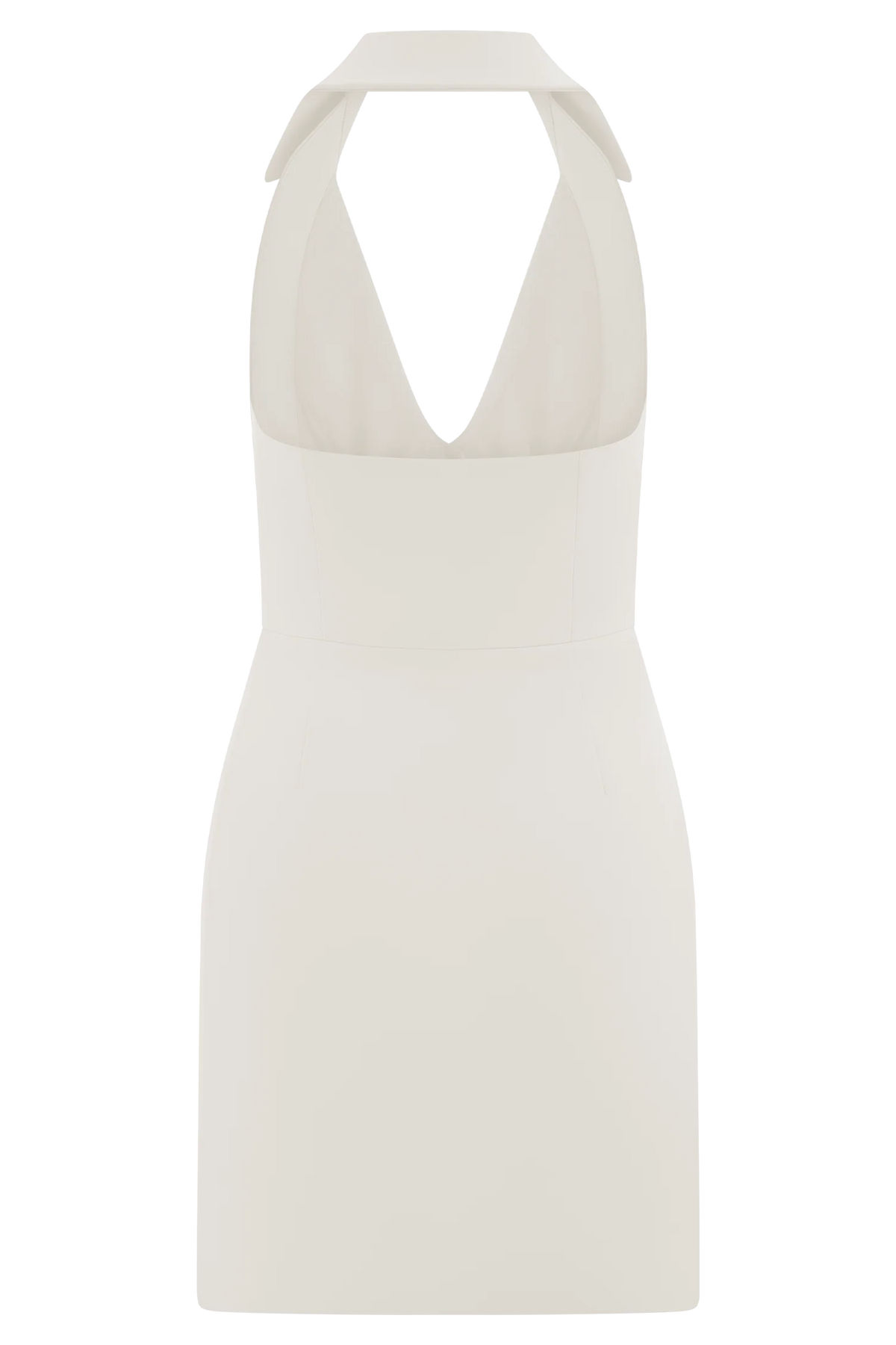 Ruth Cotton Halter Mini Dress Ivory