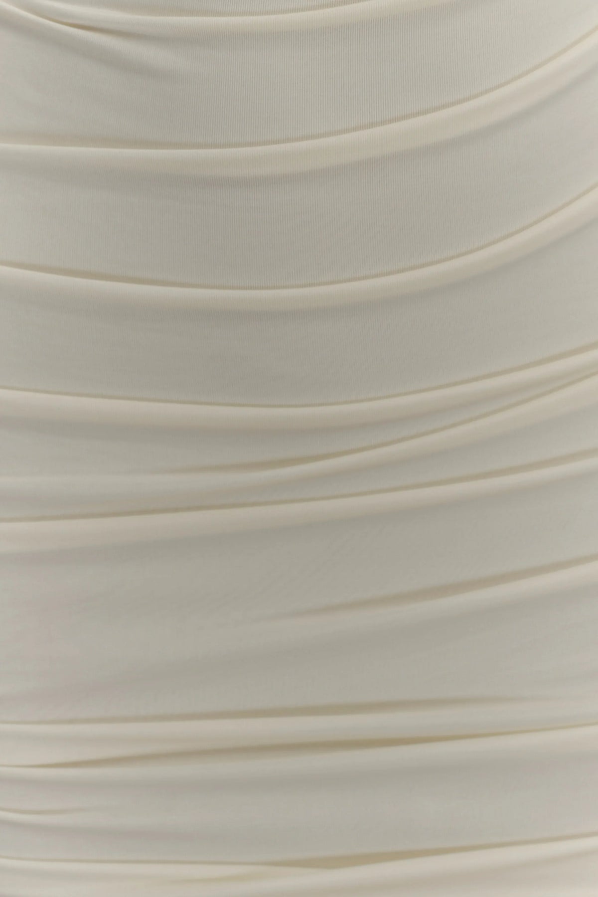Camila Ruched Halter Midi Dress Ivory