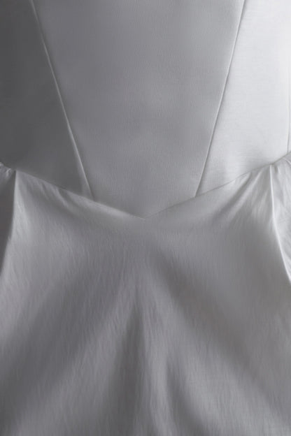 Suzette Taffeta Bow Mini Dress White