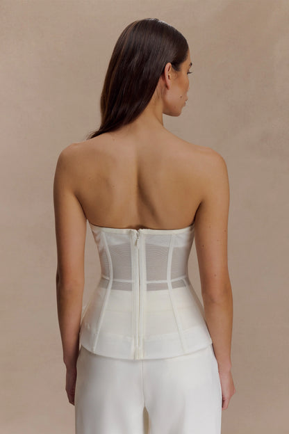 Zoe Structured Corset White