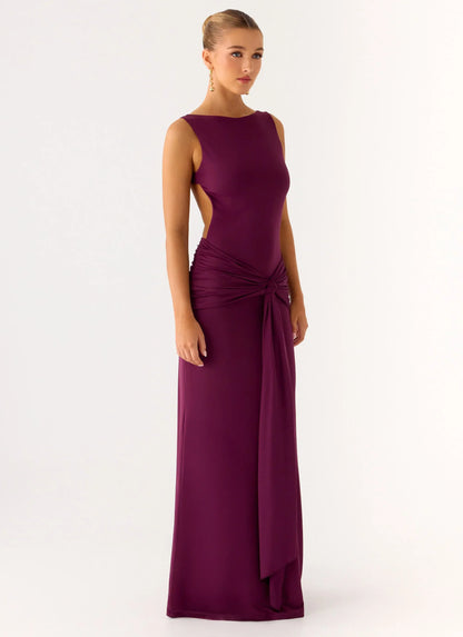 Fault Line Maxi Dress Plum