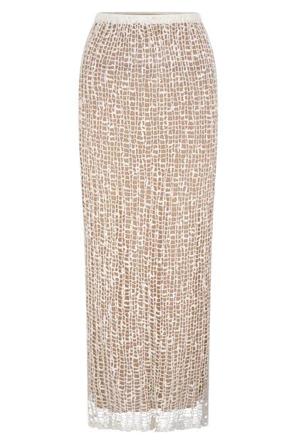 Cordelia Knit Maxi Skirt Ivory