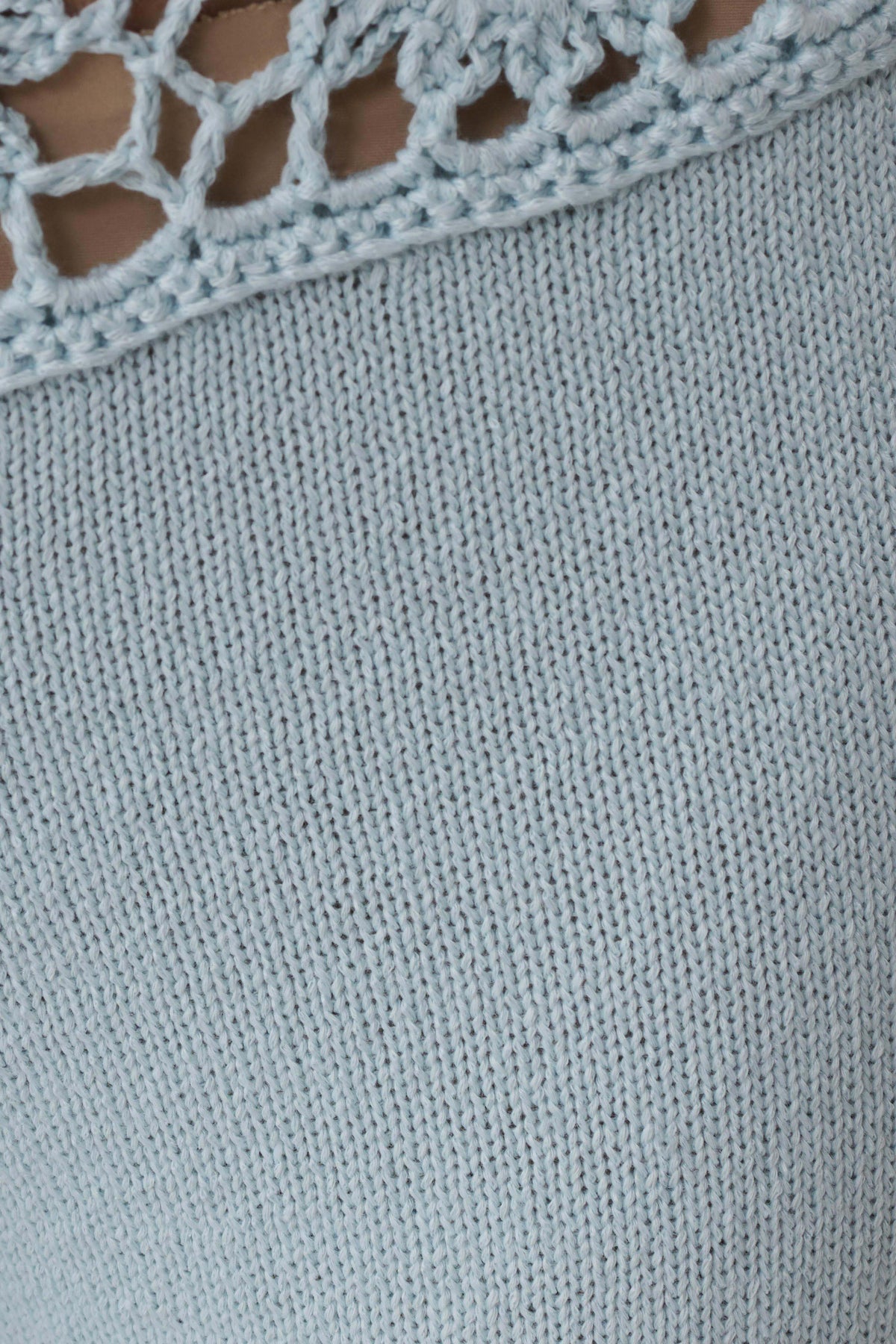 Miley Crochet Waistband Straight Leg Pant Pale Aqua