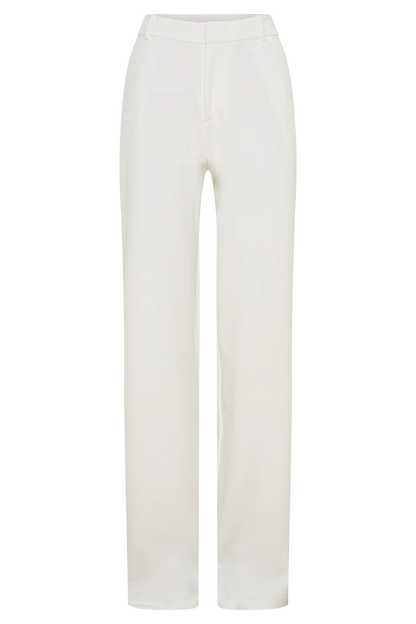 Maude Crepe Straight Leg Pants Ivory