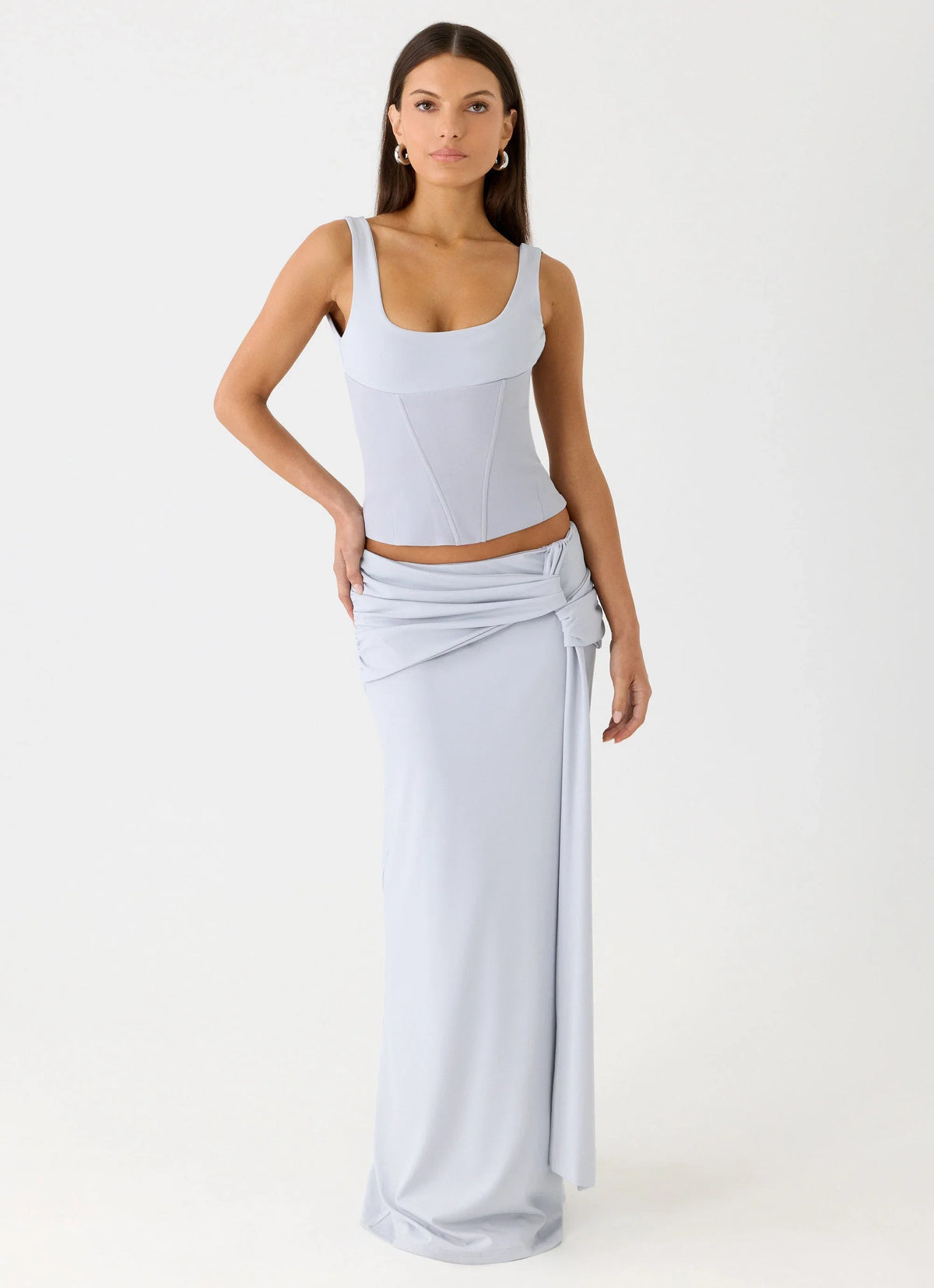 Romana Maxi Skirt Misty Blue