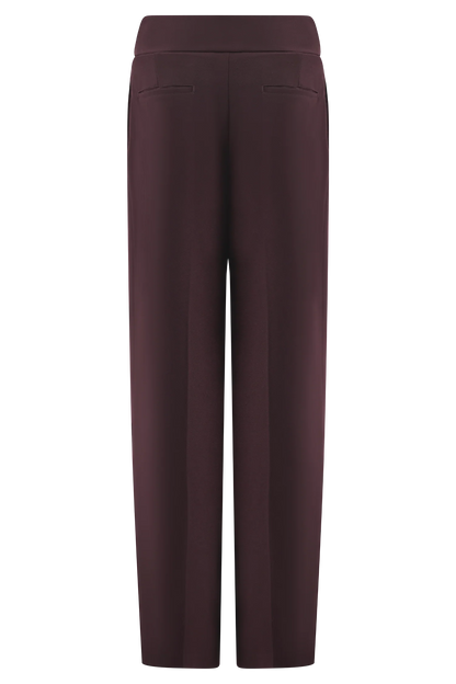 Penelope Pleated High Waisted Pants Chocolate