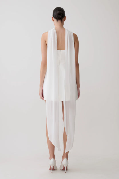 Orellia Strapless Suiting Mini Dress Ivory