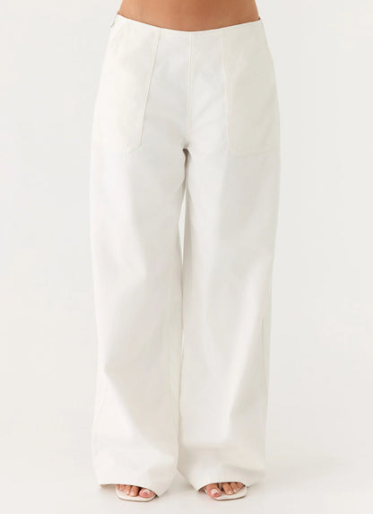 Seethal Low Rise Pants White