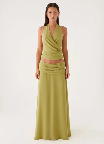 Willowmena Maxi Skirt Lime