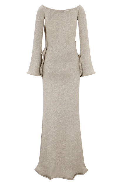 Sandrine Lurex Knit Maxi Dress Gold