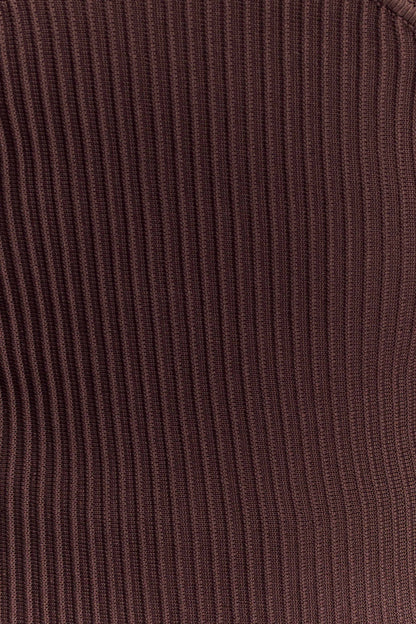 Elodie Strapless Cupped Knit Top Chocolate