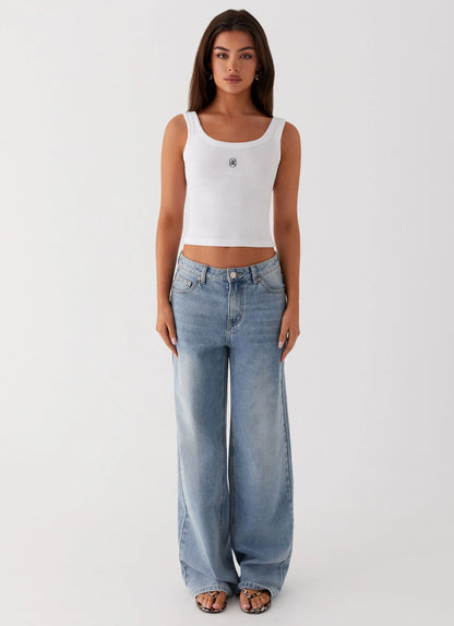 Signature Tank Top Plain White