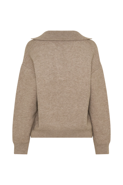 Luca Knit Jumper Beige Marle