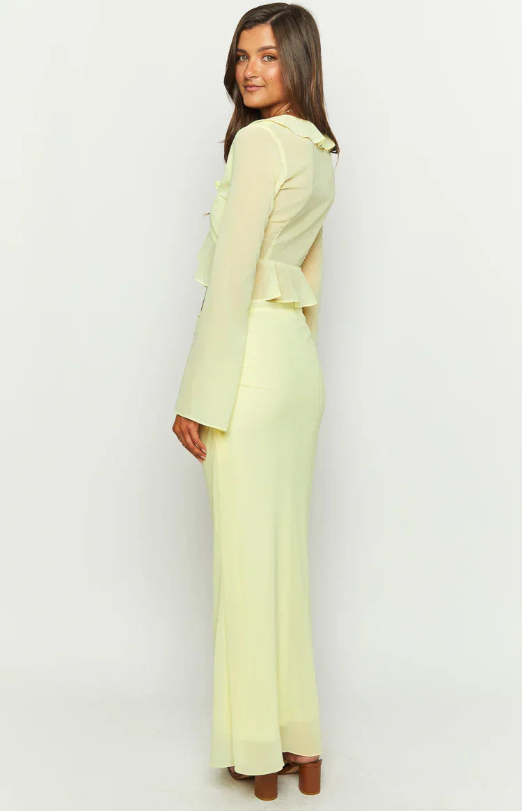 Rarmi Yellow Maxi Skirt
