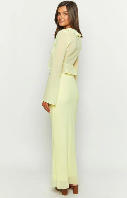 Rarmi Yellow Maxi Skirt