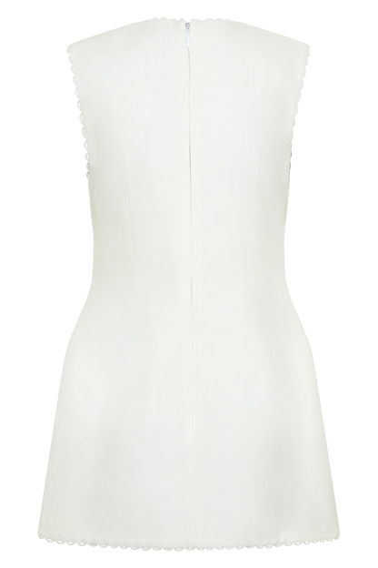 Antonella Linen Mini Dress White