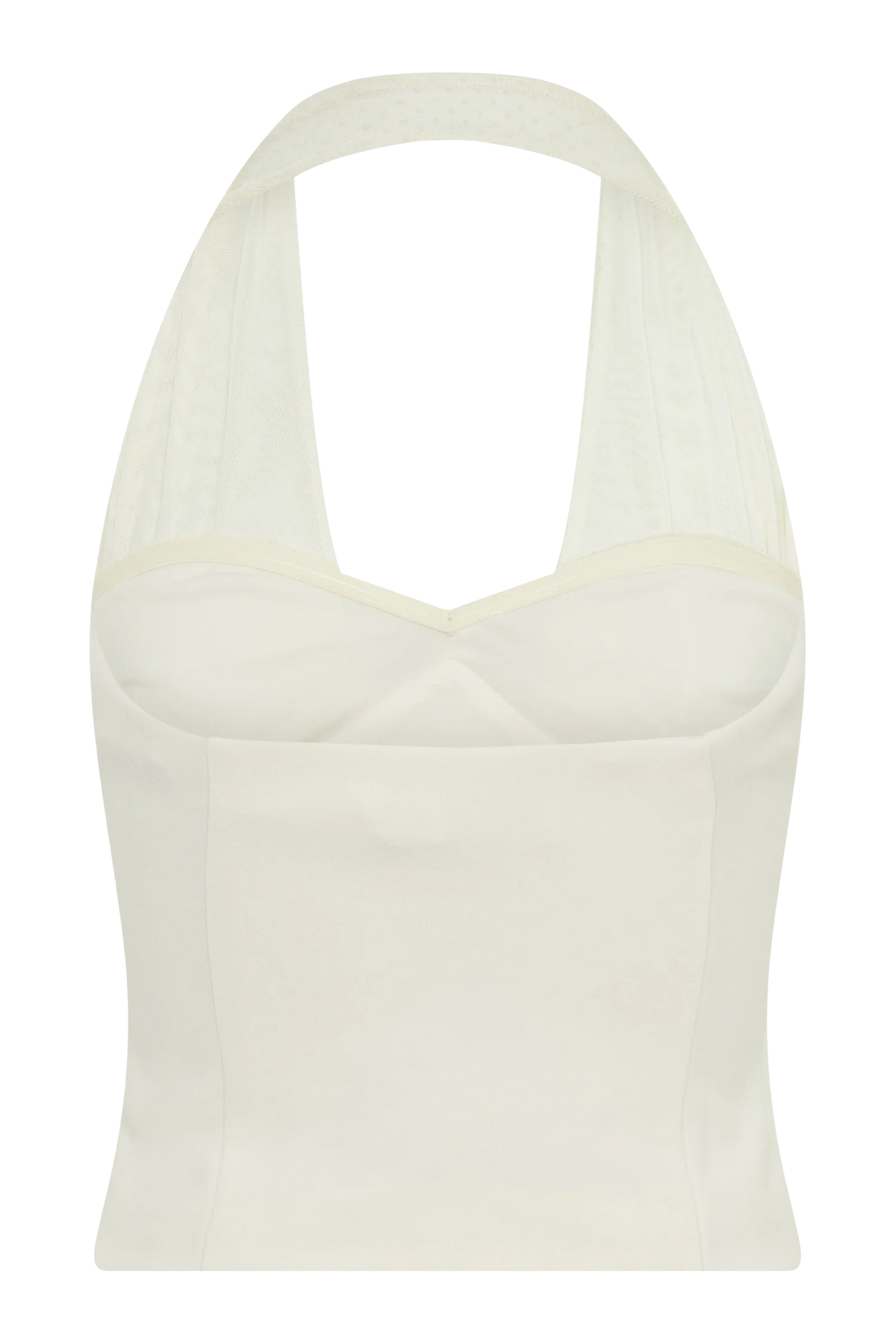 Cressida Crepe Halter Top Ivory