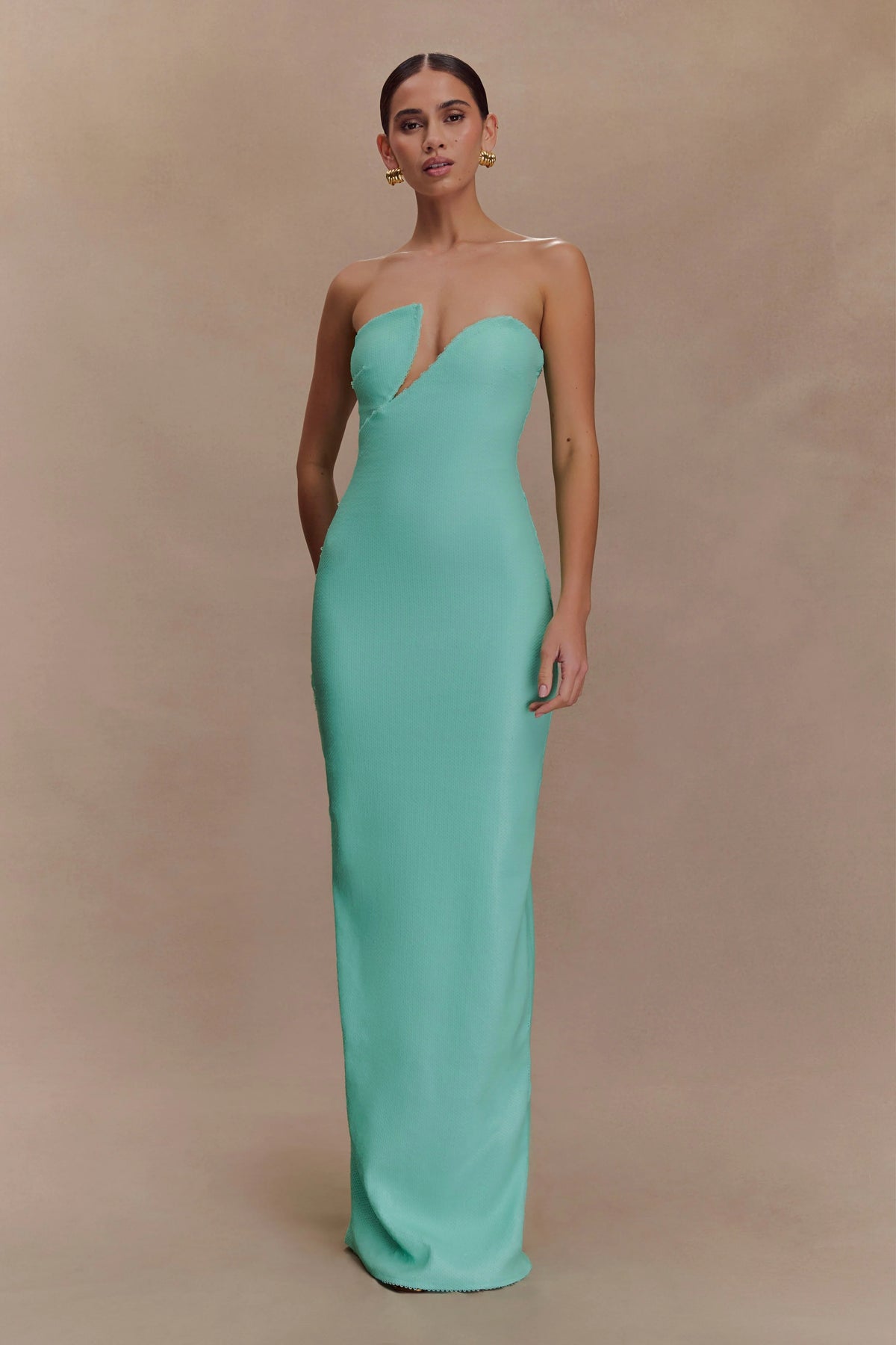 Winston Strapless Sequin Maxi Dress Lagoon