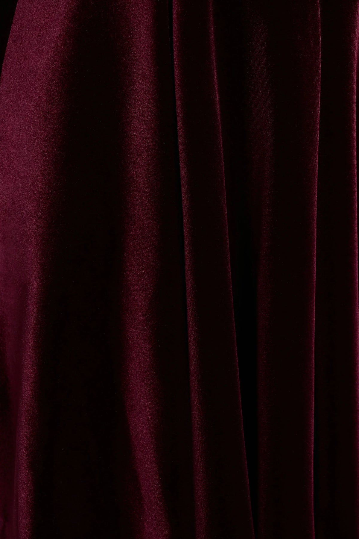 Mina Burgundy Velvet And Satin Bandeau Skater Mini Dress