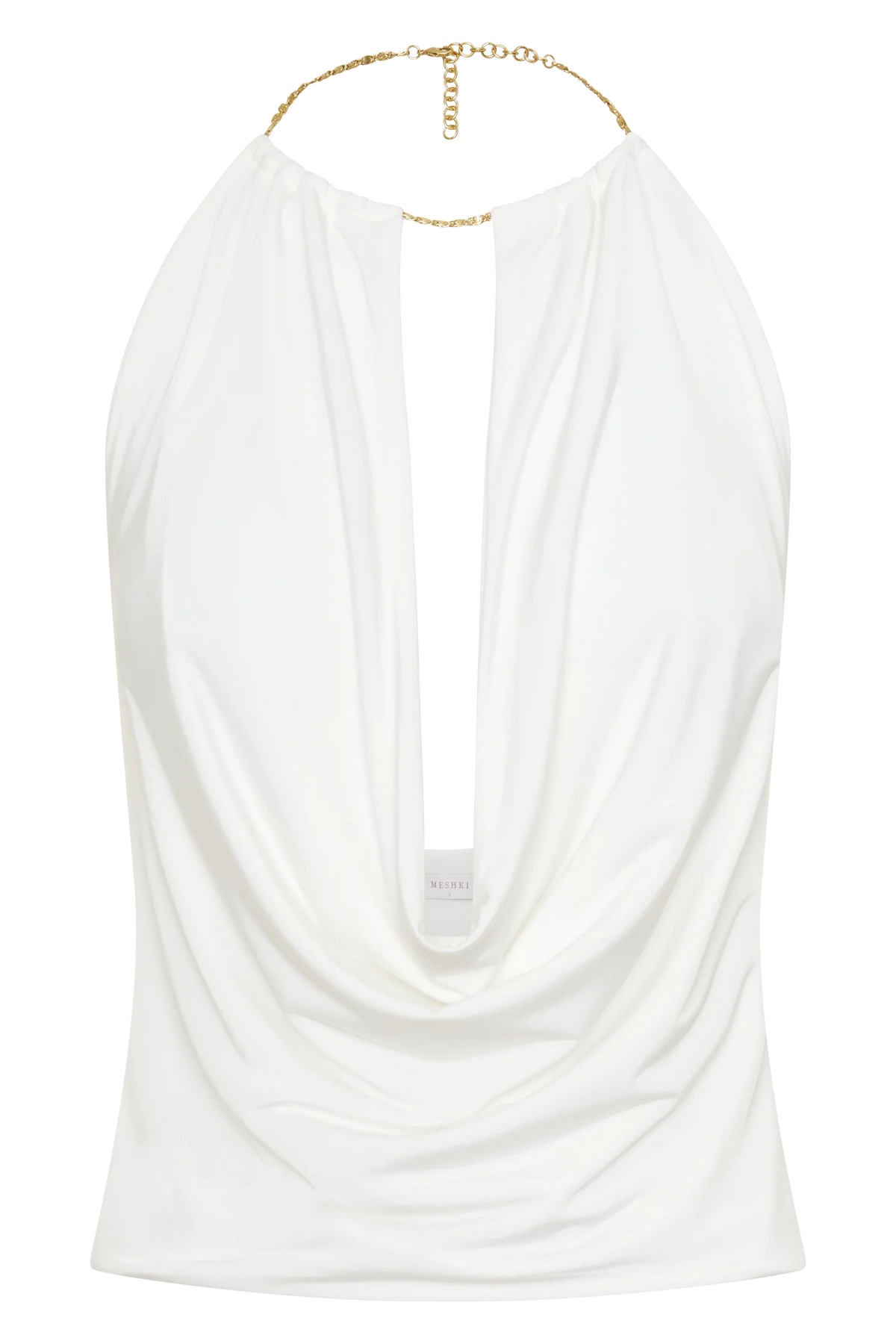 Banks Halter Neck Top With Hardware White