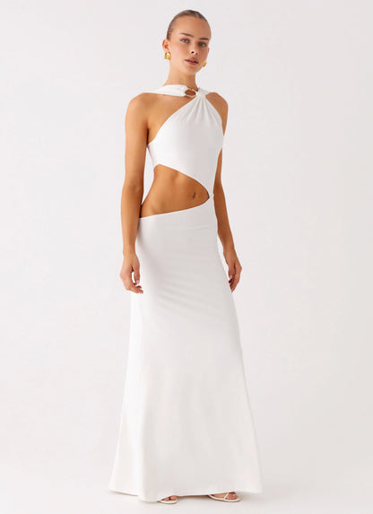 Juliander Knot Maxi Dress White
