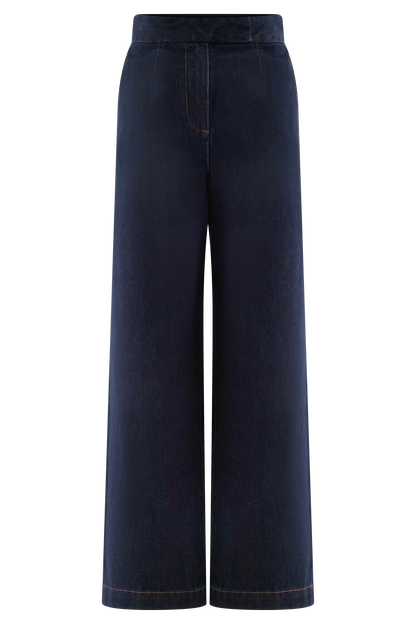 Rayne Wide Leg Denim Jeans Indigo Blue