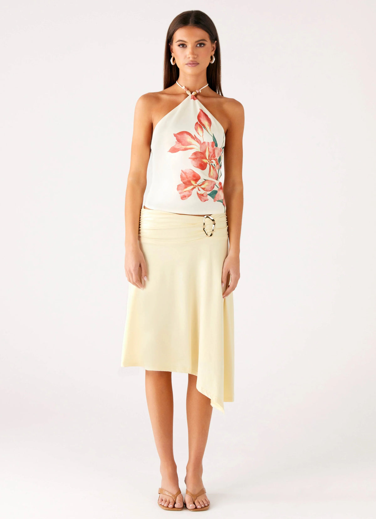 Loreta Beaded Tie Back Top Siena Floral