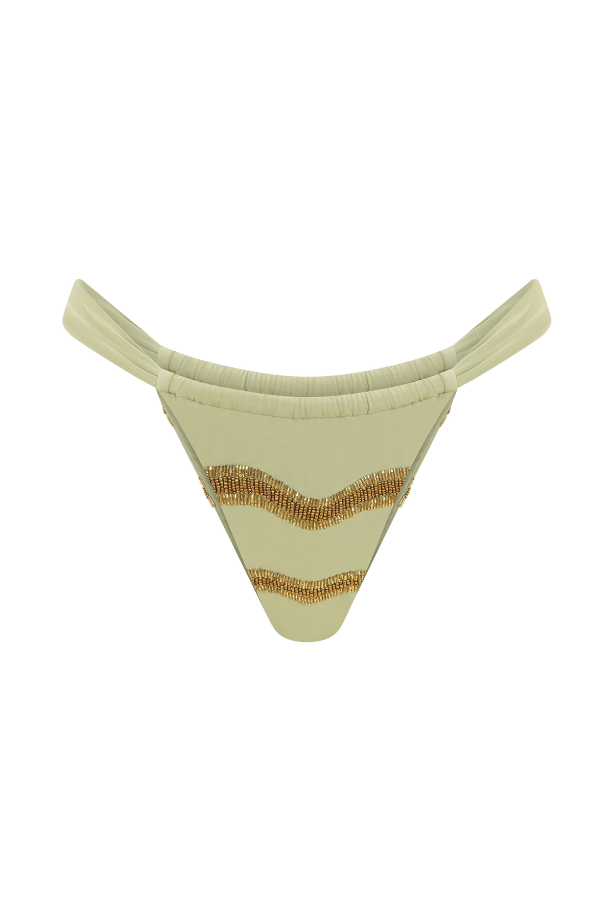 Robyn Beaded Bikini Bottom Sage