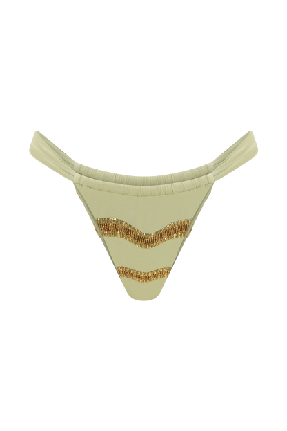 Robyn Beaded Bikini Bottom Sage