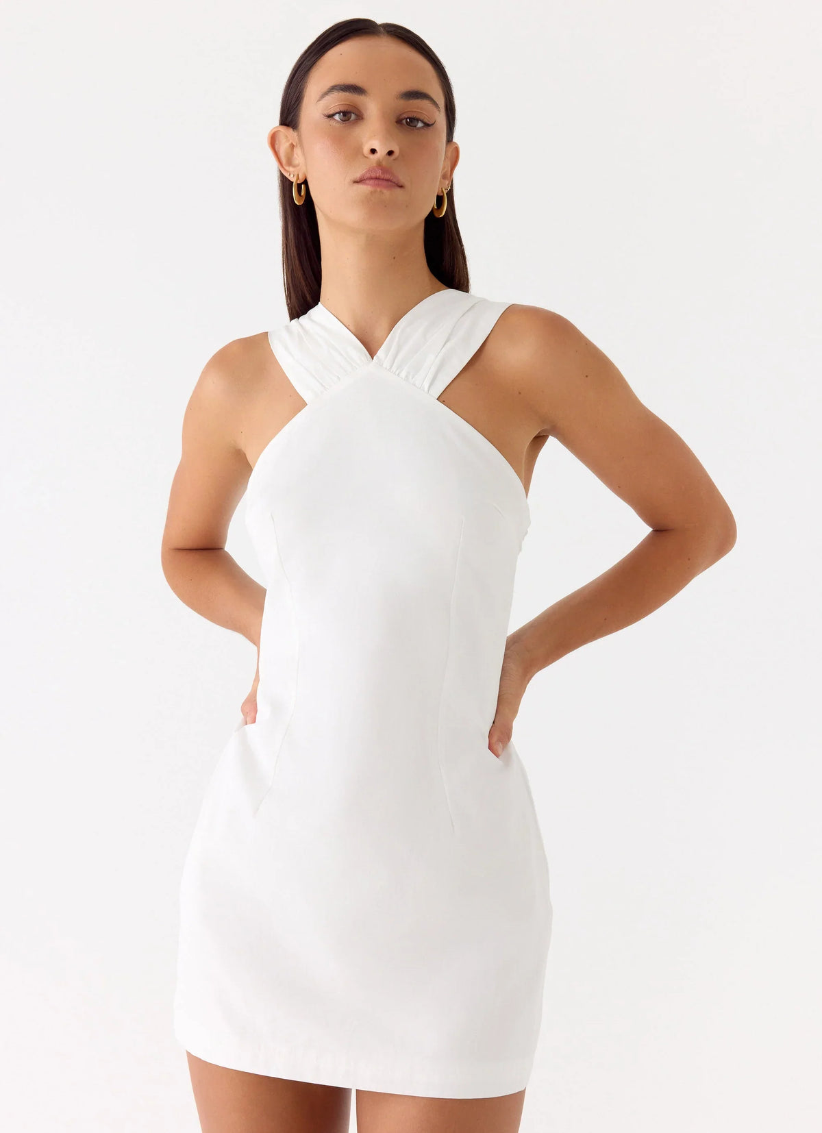 Be My Baby Mini Dress White