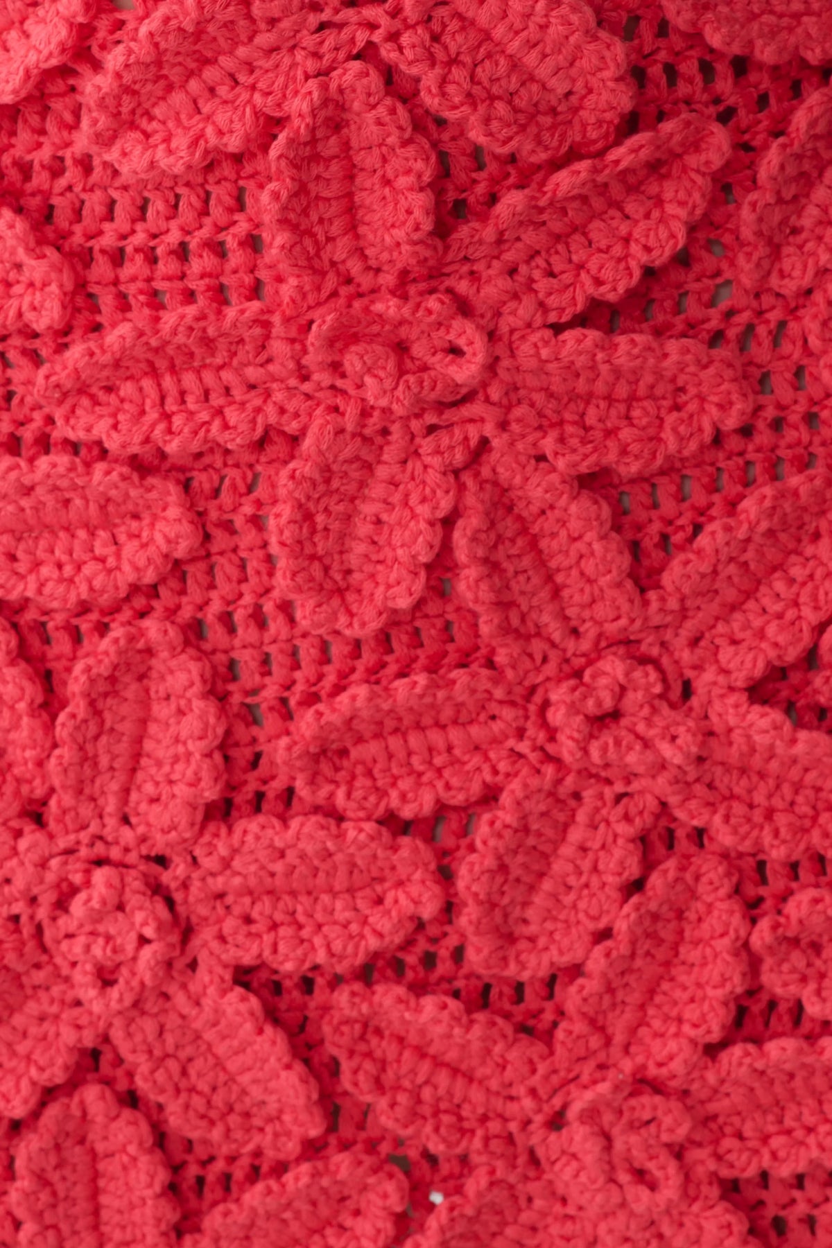 Jaylene Floral Crochet Mini Dress Pomegranate