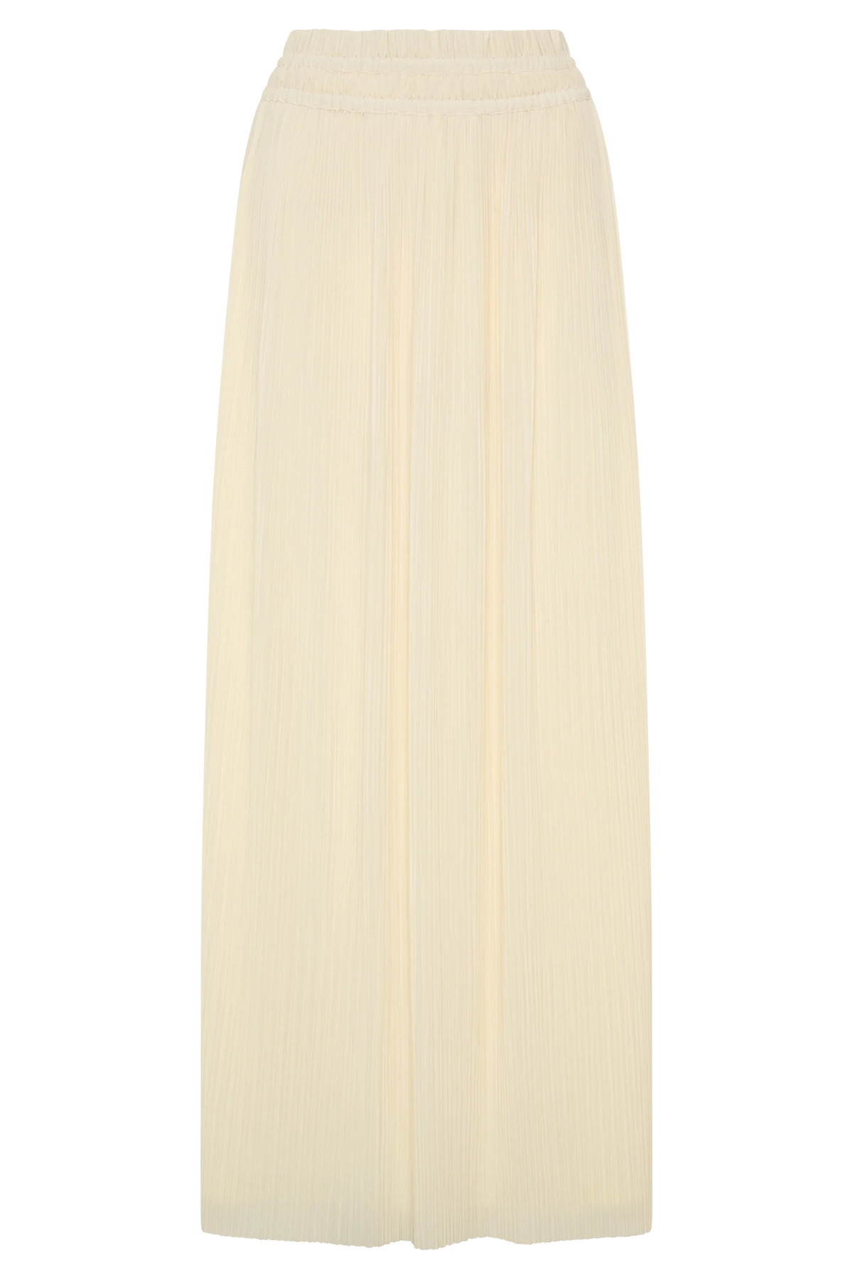 Amaris Gathered Plisse Maxi Skirt Lemon