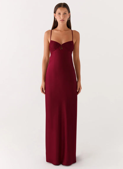 Joanie Maxi Dress Maroon