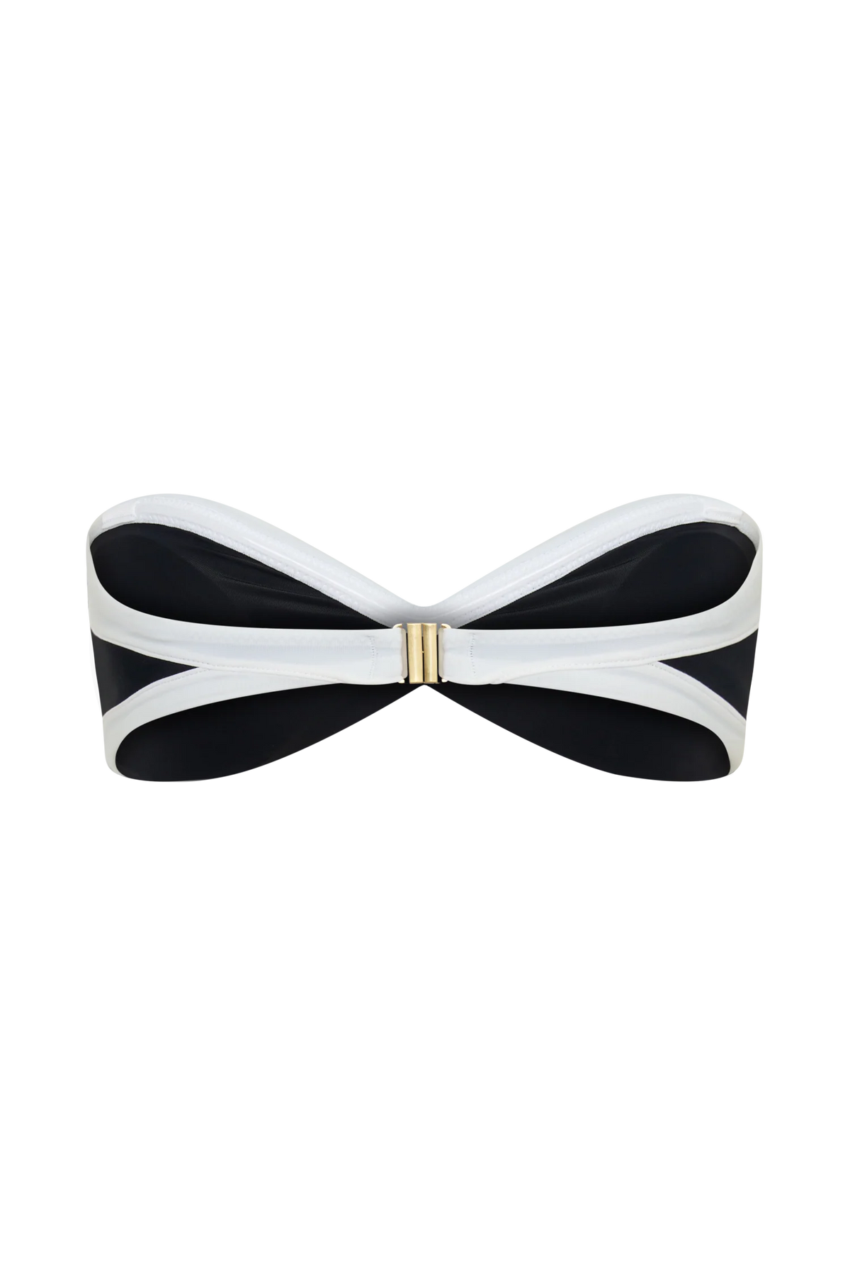 Briar Strapless Bikini Top Black White