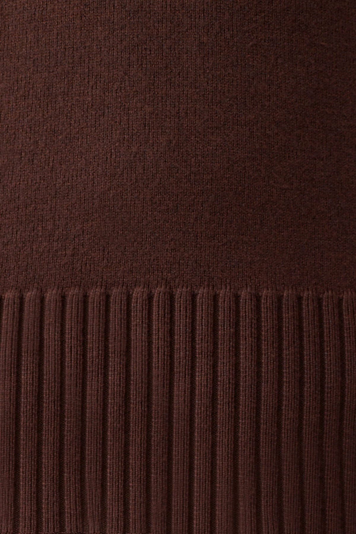 Stanley Ribbed High Neck Jumper Chocolate