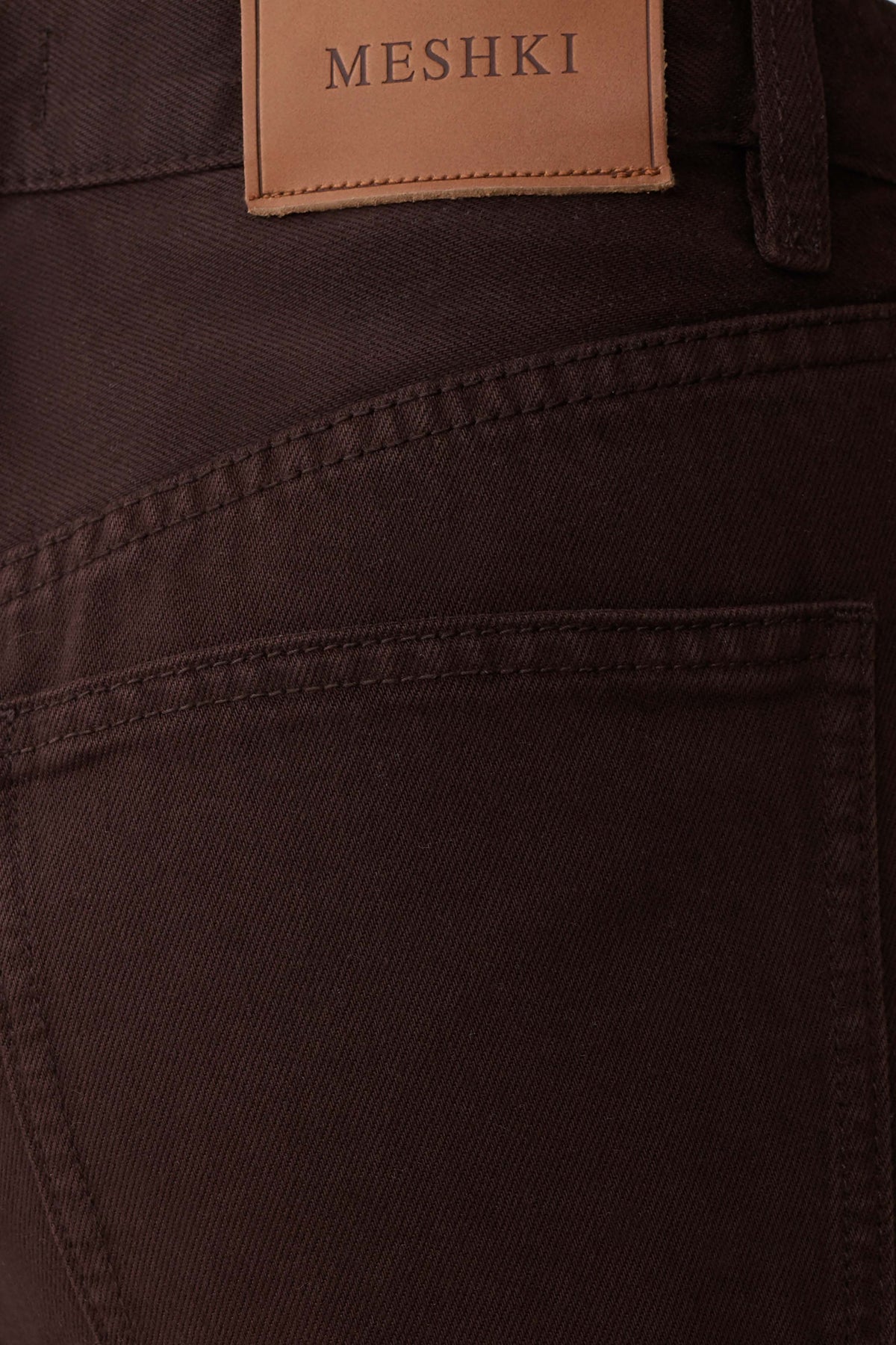 Mannon Mid Rise Denim Jeans Chocolate